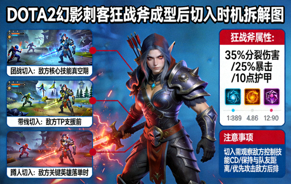 DOTA2 幻影刺客狂战斧成型后切入时机拆解图